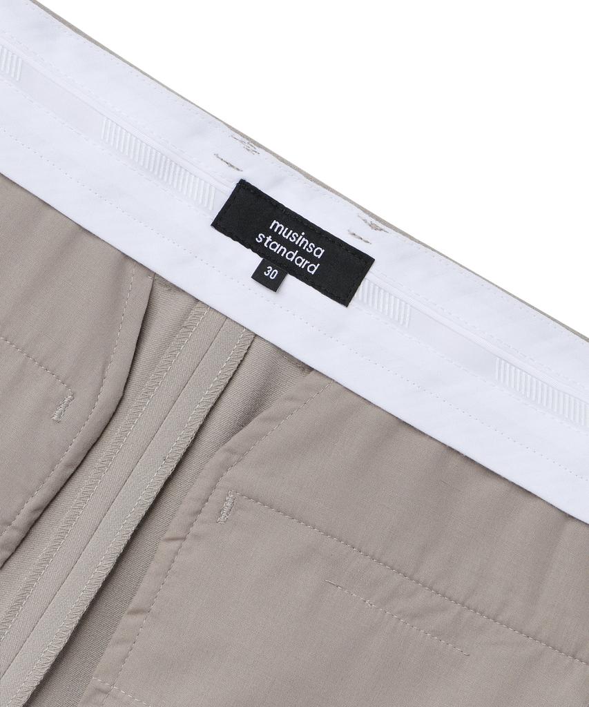 MUSINSA STANDARD Side Adjust Two-Tuck Wide Slacks [Light Beige]