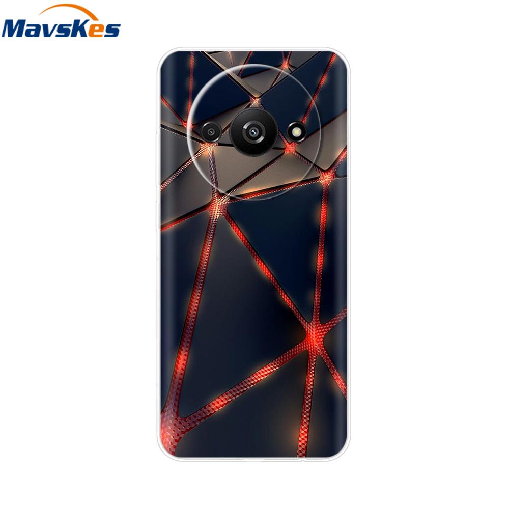 For Xiaomi Redmi A3 2024 Case Transparent Cute Soft Silicone TPU Coque Funda For RedmiA3 A 3 4G Phone Cover Clear Capa 6.71''