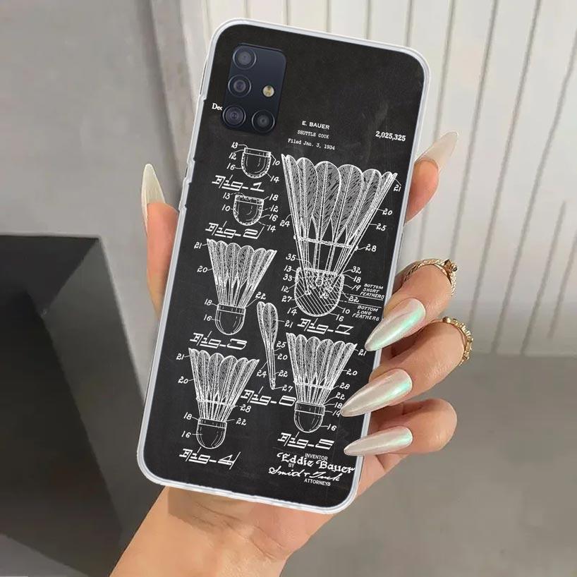 Спортивный чехол для телефона с бадминтоном для Samsung Galaxy A52 A32 A22 A12 A02S A50S A30S A10S Note 20 Ultra 10 Plus S10 A31 A20 A71 A72 Gala