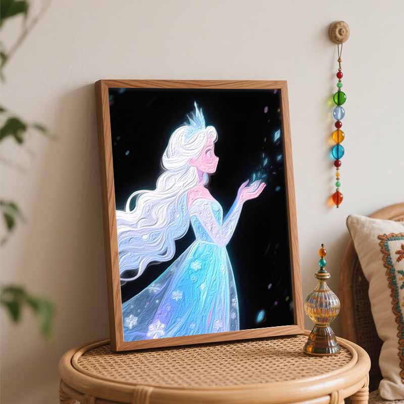 Disney Ледяная королева масляная живопись ручная роспись раскраска живопись ручная работа DIY домашний декор подарок