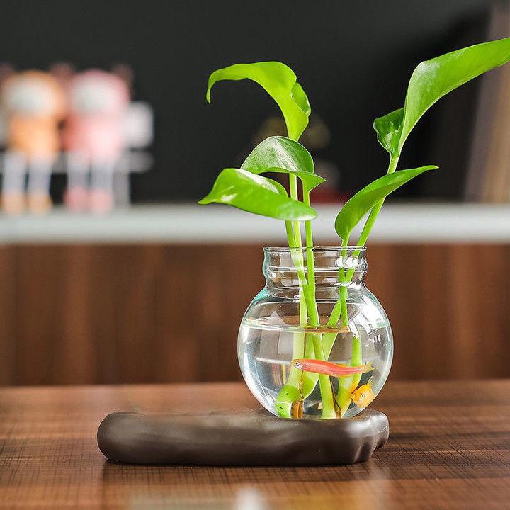 Creative Resin Monk Hydroponic Vase for Home and Office Decor