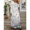 Spring and Autumn Women's Dress Fashion Temperament Flower Petal Sleeve Long Sleeve Dresses Long Dresses