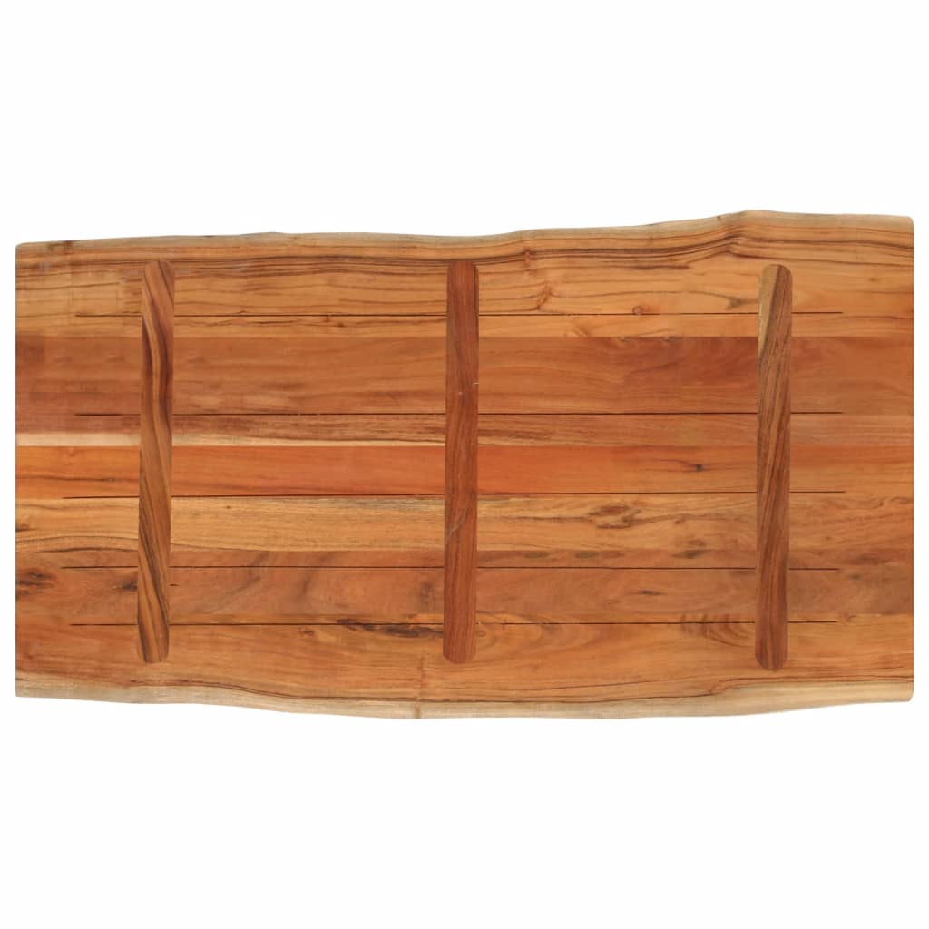 Blat Stołu, 100X60X2,5 Cm, Drewno Akacjowe, Naturalna Krawędź