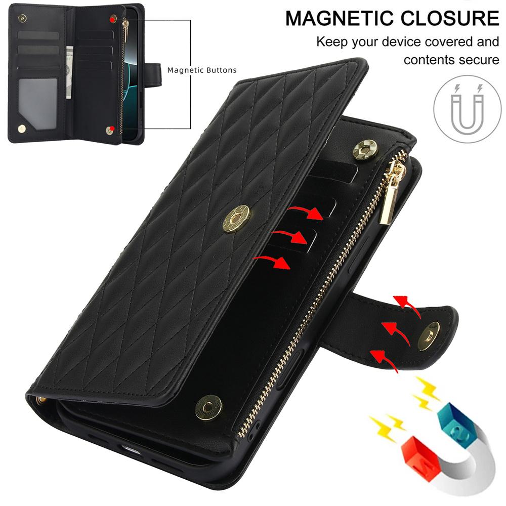 Кошелек-чехол на запястье с молнией из кожи для IPhone 17 Air 14 15 16 Pro Max 13 Mini 12 11 XR XS 7 8 Plus