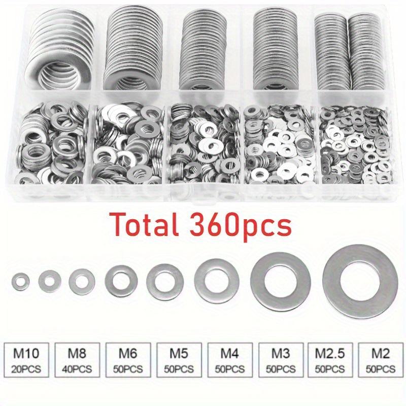 80-360pcs 304 stainless steel flat washer cross-border box gasket M2-M12