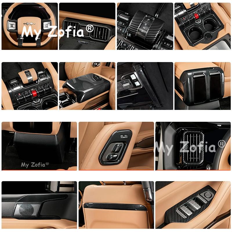For Leopard 8 DENZA B8 2025 2026 Car Carbon Fiber Pattern Gear Shift Panel Trim Button Switch Panel Protection Cover Accessories