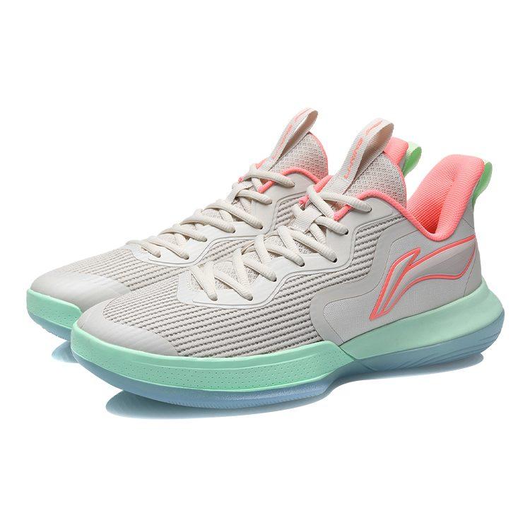 Баскетбольные кроссовки Li Ning Flash Мужские Низкие Серый/Зеленый/Розовый ABCR007-1