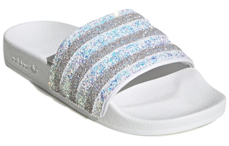 adidas Оригинальные ADILETTE Подошва из композитного материала Кристальные Нескользящие Шлепанцы Женские Белые EE4810