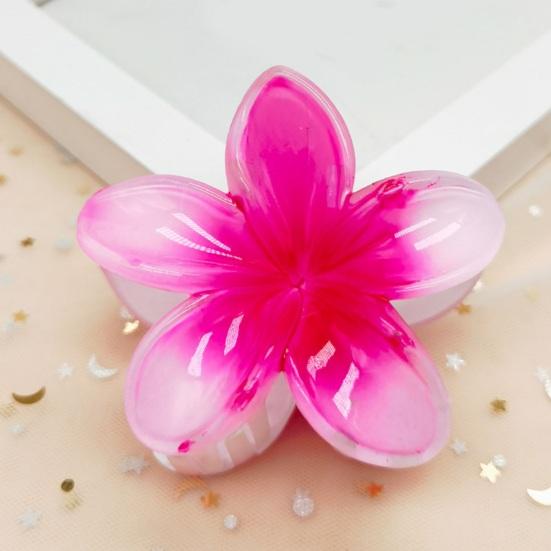 Женские летние коготки для волос яркого цвета в форме цветка, заколка для волос, маленькая заколка в виде акулы, зажим для волос на спине, душ, коготь для волос, аксессуары для волос