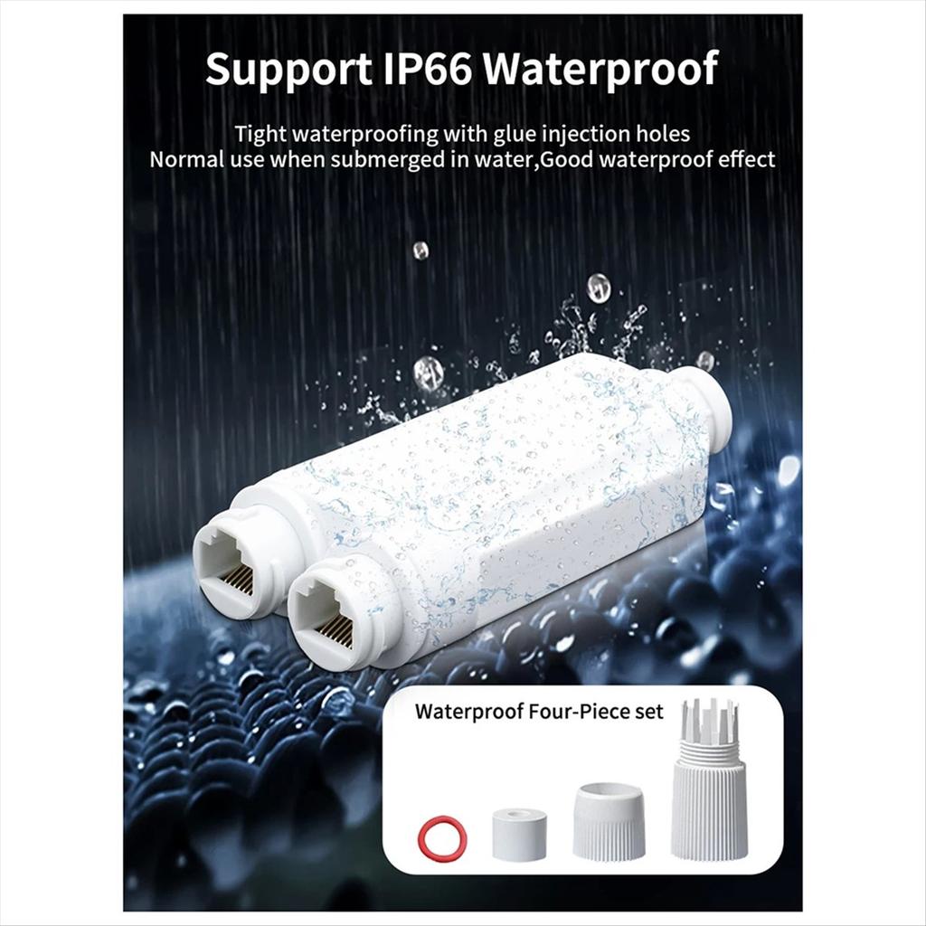 Водонепроницаемый 2-портовый PoE-повторитель IP66 10/100 Мбит/с, 1 в 2 PoE-удлинитель с поддержкой IEEE802.3Af/At 48 В, для наружного использования, для PoE-коммутатора, камеры
