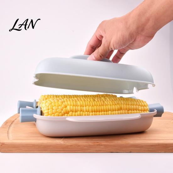 Microwave Corn Steamer Container, Food Grade PP Cooker for Baking Sweet Potato Egg Custard, Reusable Kitchen Gadget Fast Cooking Multipurpose Steaming