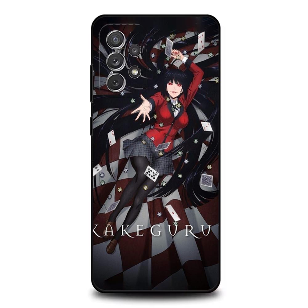 Чехол для телефона K-Kakegurui G-Gambler для Samsung S25, S24, S21, S22, S23, S30, Ultra, S20, Plus, Fe, Lite, Note, 10, 9, 5G Черный