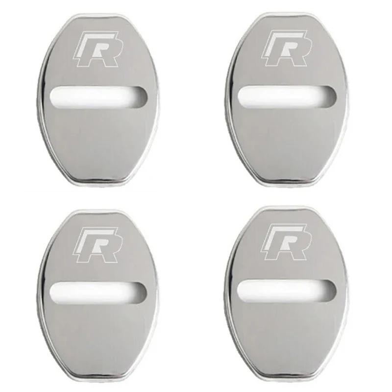Для VOLKSWAGEN VW 4 шт. Сплавные Накладки на Замки Дверей Автомобиля Наклейки-Защита для Volkswagen Passat Touareg Tiguan Golf Bora Jetta