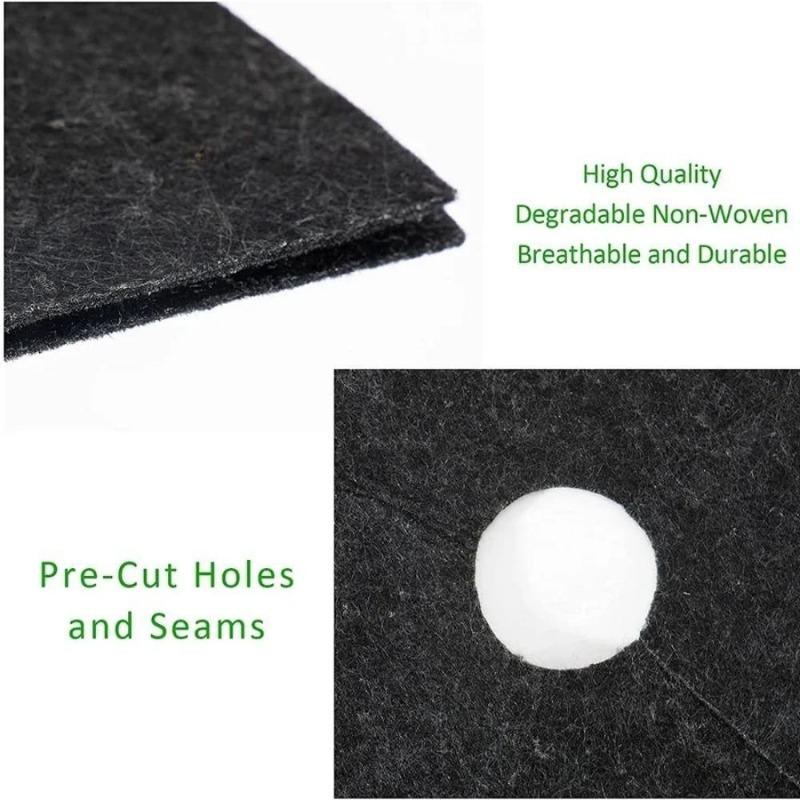 5 шт. нетканого мульчирующего кольца для деревьев, барьер для прополки, круглый защитный коврик для защиты растений, покрытие для садоводства против травы