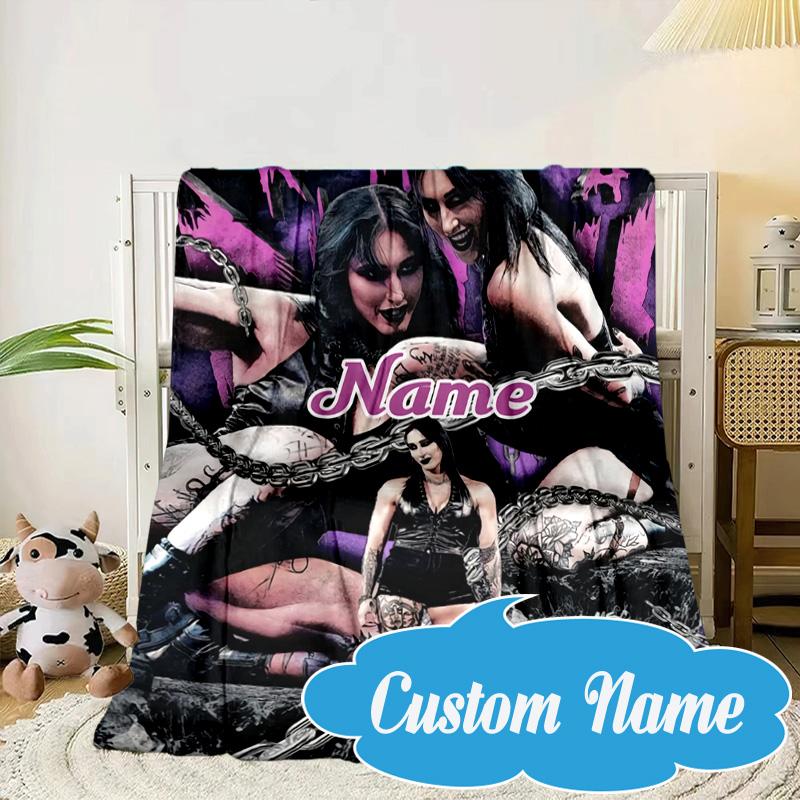 Custom Name Wrestling Entertainment Blanket bed sofa Blanket Flannel Blanket for Camping, Hiking, Picnic Essentials,gift for Fan family