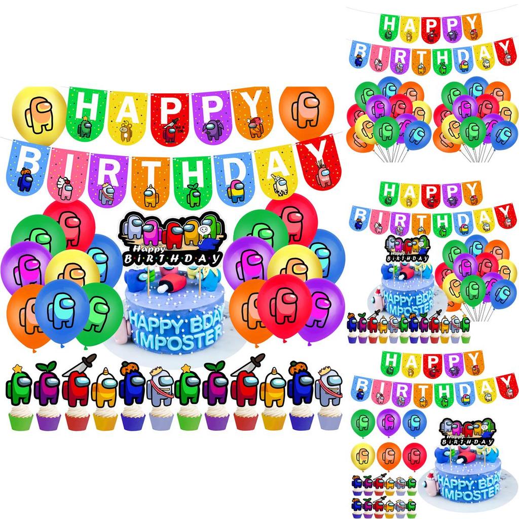 Воздушный Шар Торт Игра Топпер для Капкейков Баннер Украшение для Вечеринки по Случаю Дня Рождения