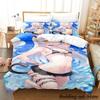 Murasaki Shion Bedding Set Single Twin Full Queen King Size Bed Set Adult Kid Bedroom Duvetcover Sets Anime Parure De Lit Bed