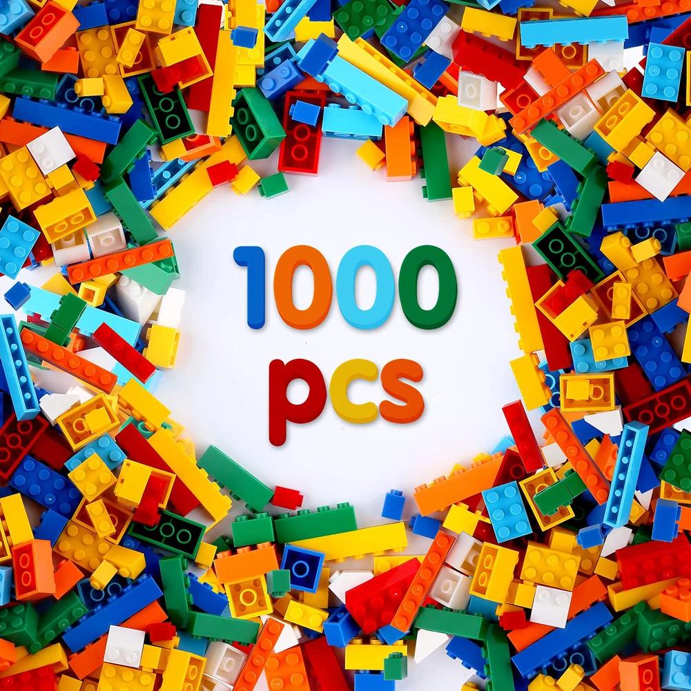 1000/500/300 шт. Строительные кубики Город DIY Креативные Строительные кубики Совместимые Строительные кубики Большая Базовая пластина Образовательный Ребенок