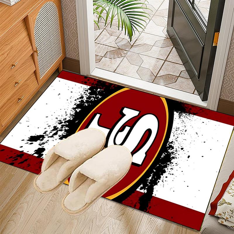 Vintage 49ers Football Rug Office Carpet Non-Slip Mat, Chair Rug Floor Covering for Gaming, Bedroom, Living Room , Home Decor Christmas Gift