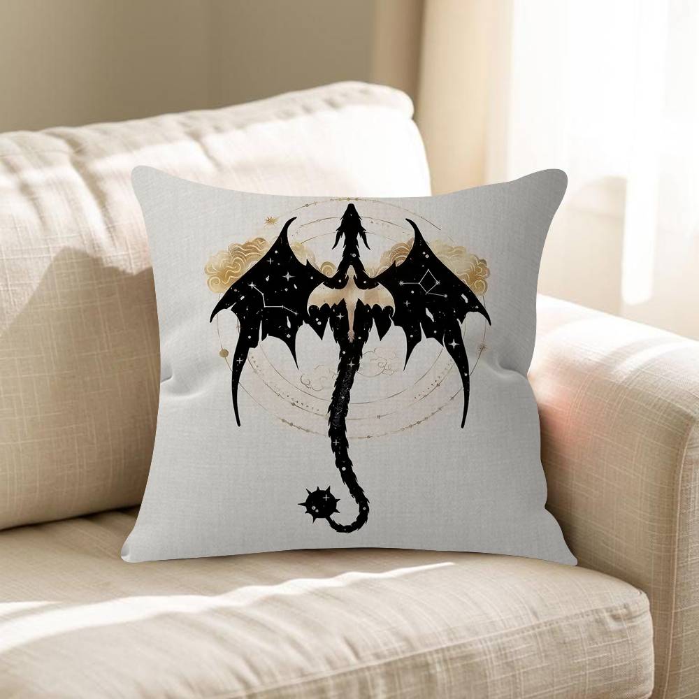 FFourth Wing Dragon Cushion Cover 30x50 Polyester Sofa Cushions Decorative Throw Pillows Home Decoration Pillowcover