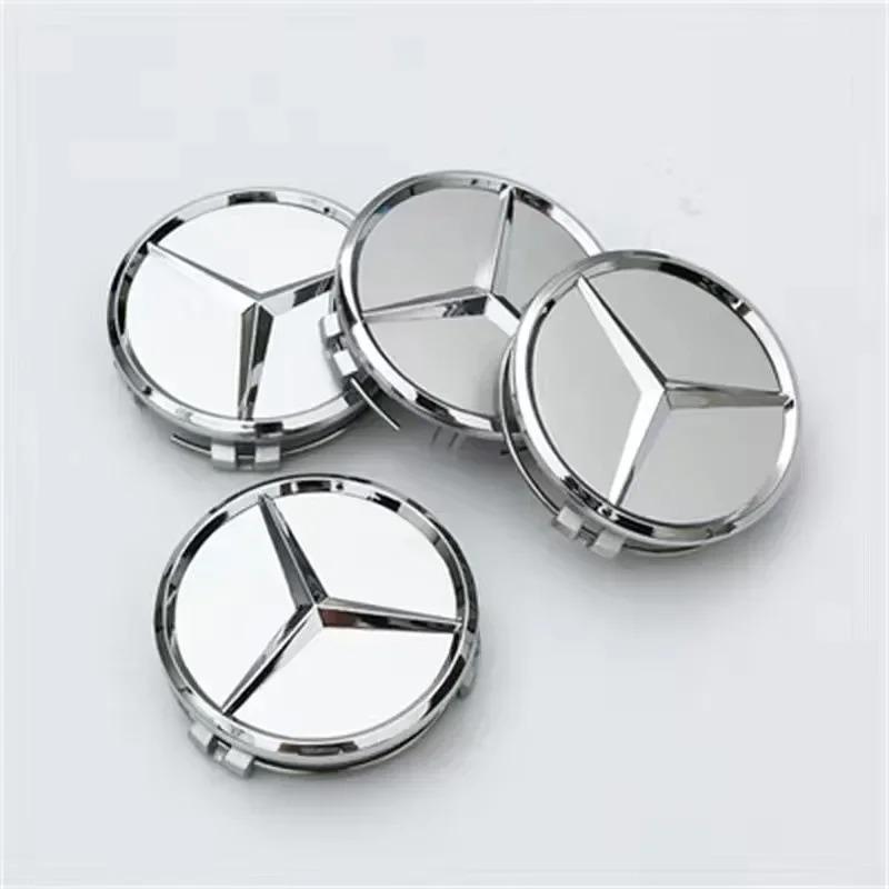 New Car Wheel Center Logo Hub Cap 4pcs 75mm For Mercedes Benz AMG W204 C218 A207 C117 CLA CLS E Class W212 S212 X166 W176 W205 W246 DM1