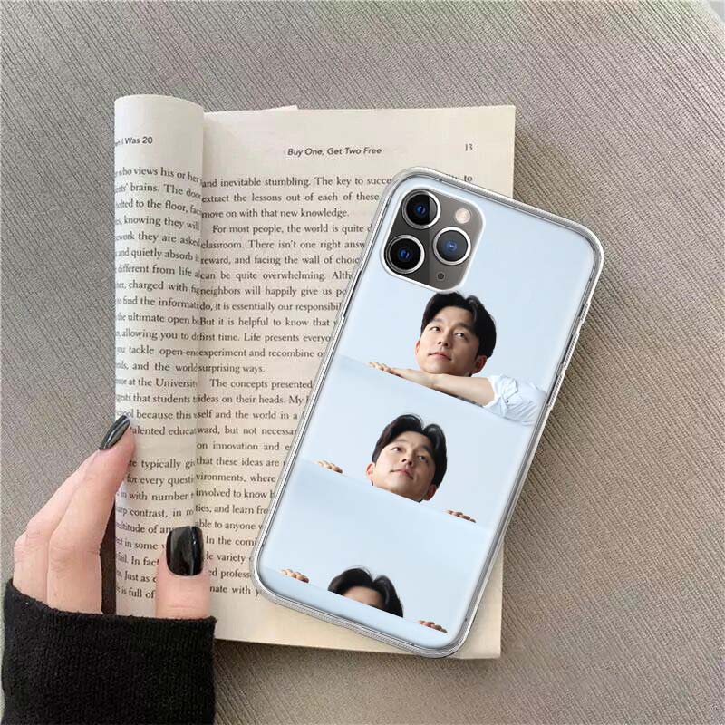 Чехол для телефона Gong Yoo для Apple iPhone 12 13 Mini 14 15 Pro 17 Pro Max Air 11 16E 16 Plus Прозрачный силиконовый защитный