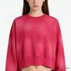 Heavyweight Vintage Spray-Painted Monkey Sweatshirt: Women's Cropped, Retro Drop Shoulder, European & American Hot Girl Casual Style