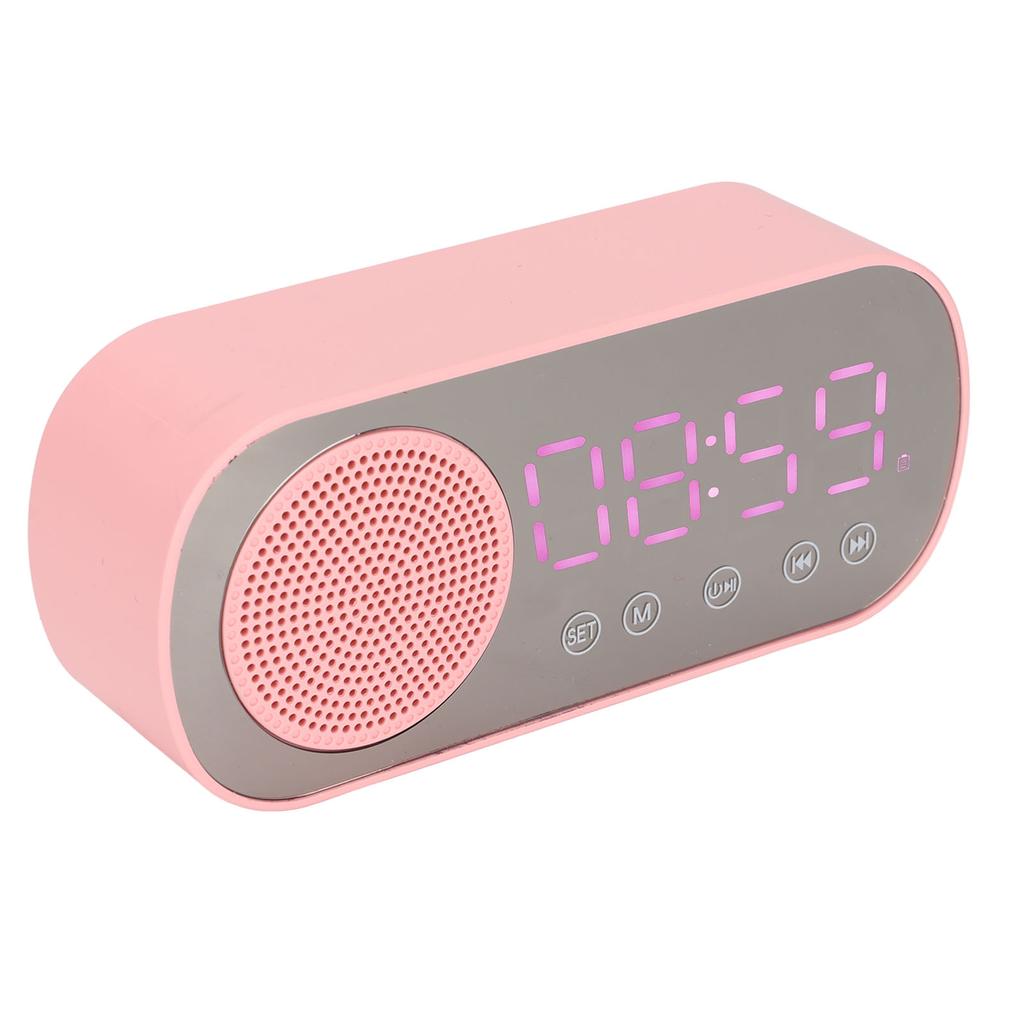 Будильник Bluetooth-динамик HIFI LED Зеркальный экран Micro USB зарядка FM-радио Цифровые часы для