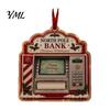 Fun Christmas Gift Accessories 2D Acrylic Cash Holder Ornament, Card Hanging Ornaments Xmas Tree Decor, Reusable Pocket Keepsake for Holiday