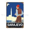 Sarajevo Metal Sign Poster Customize Designing Cinema Home Printed Tin Sign Poster