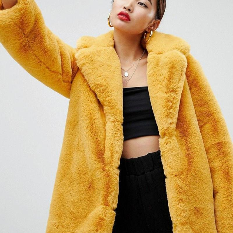 2025 Новая мода осень-зима для женщин, куртка из искусственного меха, женская корейская свободная куртка с длинным рукавом, теплая повседневная уличная одежда