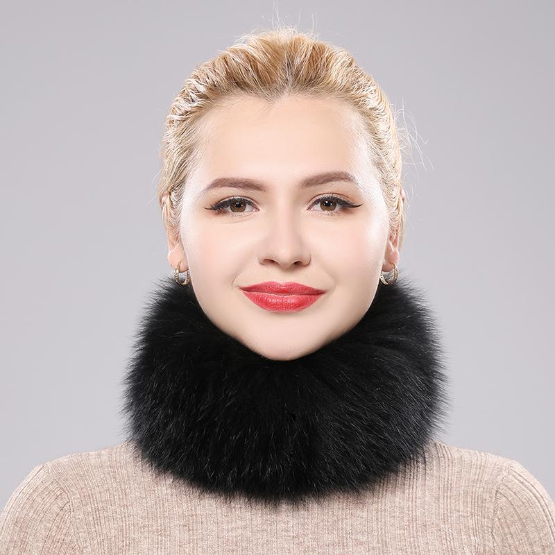 Новый женский шарф из натурального лисьего меха, женские натуральные шарфы-кольца из лисьего меха, милая эластичная вязаная повязка на голову из натурального лисьего меха для девушки