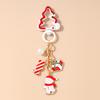 Fashion Christmas Tree Keychain Women Girls Santa Claus Snowman Key Ring Pendants for Handbag Decor DIY Key Chain New Year Gifts