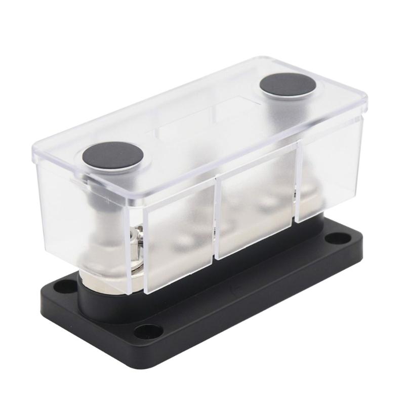 3 Post Power Distribution Block Bus Bar with Cover,300A Rating, Marine Bus Bar, Automobile, and Solar Wiring