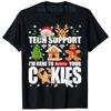 Техническая поддержка для удаления ваших файлов cookie Мужские уродливые рождественские футболки IT-гиков Пижама Санта-Клауса в стиле Y2K Семейные одинаковые футболки