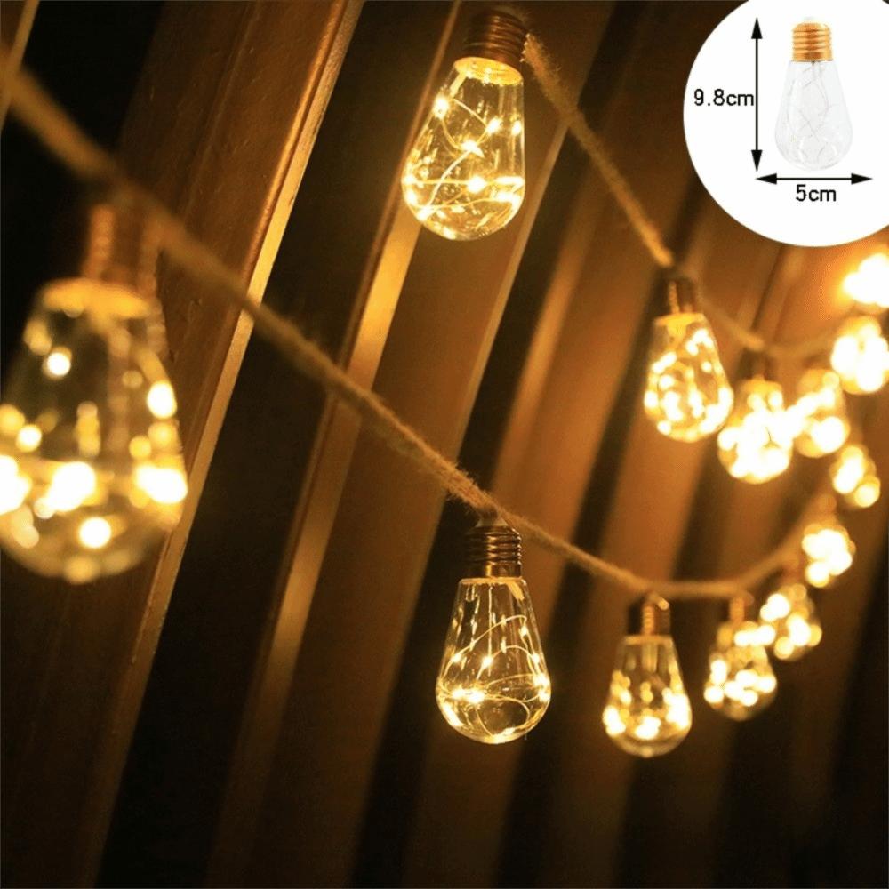 Warm/Colorful Light Solar String Light Bulbs 10/16 LED Bulb String Light Fairy Light String Garden