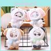 Cute Cat Dog Rabbit Panda With Scarf Plush Toy Pendant Keychain For Decor Bag