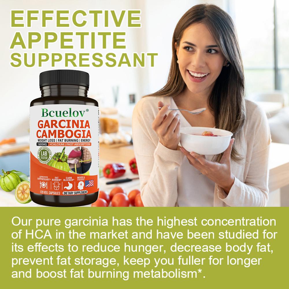 Garcinia Cambogia 1600mg, 120 Veg Capsules Premium Formula for Metabolic Support