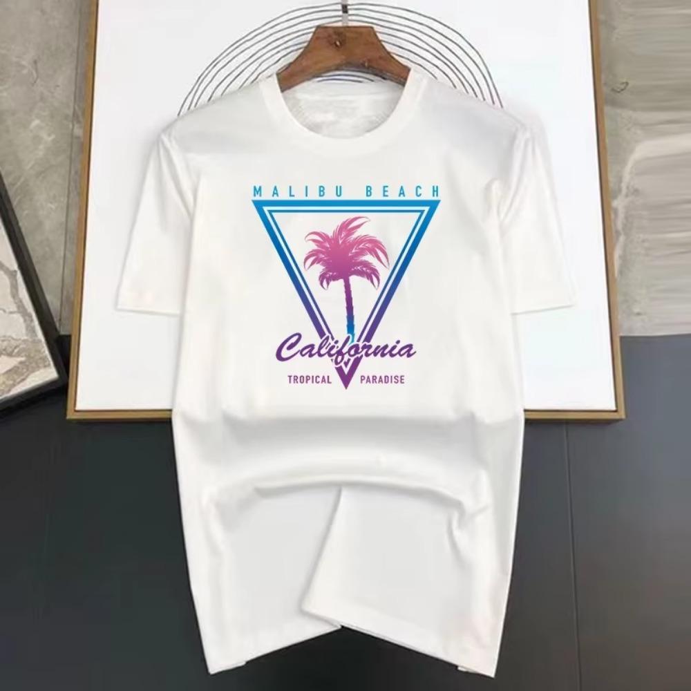 CALIFORNIA SURFING PARADISE LOS ANGELES Хлопковые футболки с коротким рукавом для мужчин, свободные футболки большого размера, дышащие, мягкие