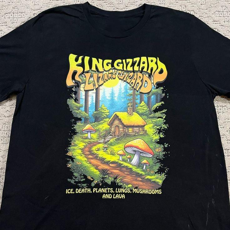 &039;24 King Gizzard & The Lizard Wizard Группа Ледяная Смерть BL763 Унисекс Футболка