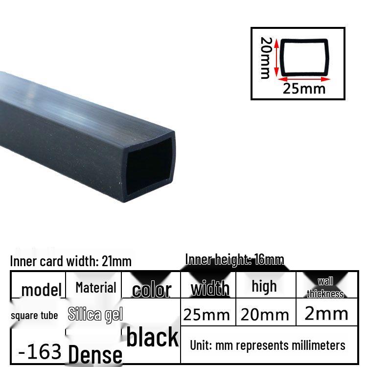 High-Temperature Resistant Silicone Square Tubing: Durable, Customizable, Aging-Resistant Rubber Sheath and Hollow Sealing Strip.