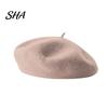 Literary Street Photography Cap Women French Beret Hat, Wool Blend Artist Retro Chic Cold Weather Hat Painter Cap, Solid Color Cozy for Autumn Winter