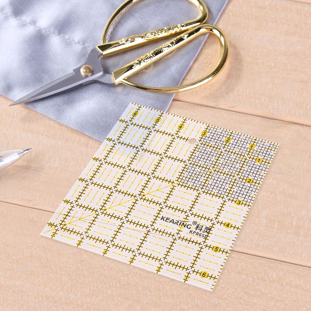 Акриловая линейка для пэчворка, двухцветная портновская линейка, инструменты для квилтинга и шитья своими руками, измерительные инструменты, линейка для рисования