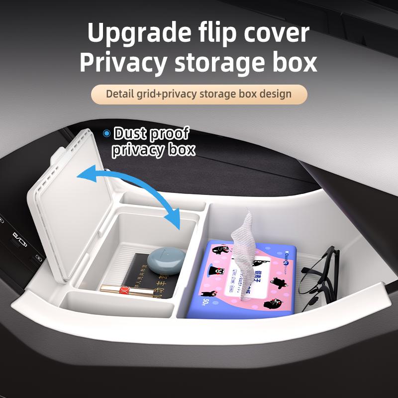 For Denza N8L N9 2024 2025 Storage Box Center Armrest Hidden Box Cup Holder Organizer Interior Accessories