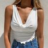 Solid Color V-neck Wrapped Women's Vest Camisole Tops