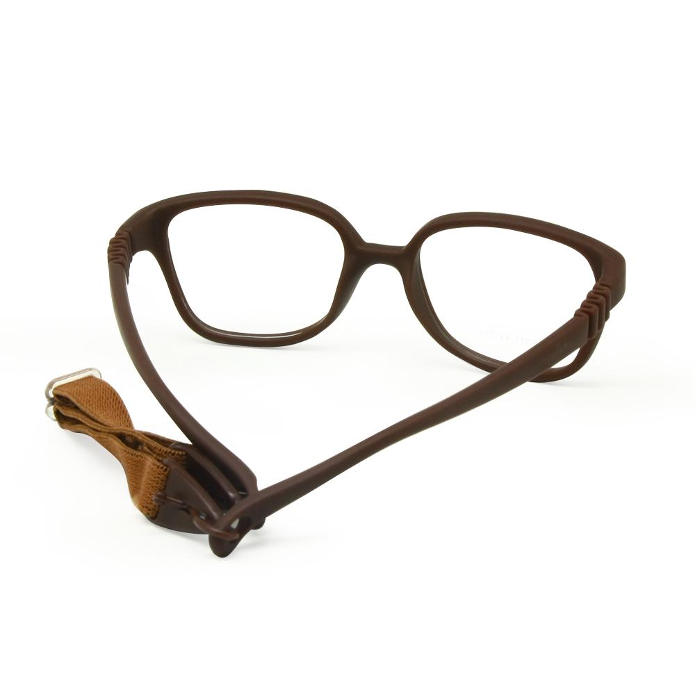 Bendable Kids Glasses Frame with Strap Size 44/15 No Screw One-piece Optical Glasses for Boys Girls 3-5Y