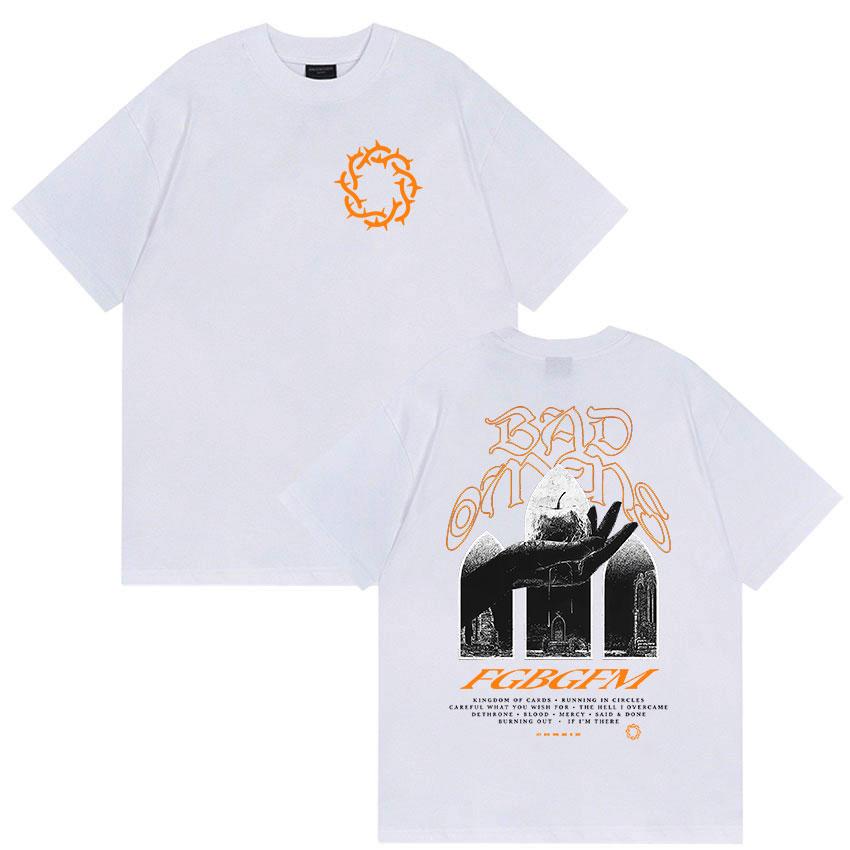 Rock Band Bad Omens Tour 2026 Graphic T Shirt Men Women Vintage High Quality Fashion Tshirts Tops 100 Cotton Oversized Tshirt