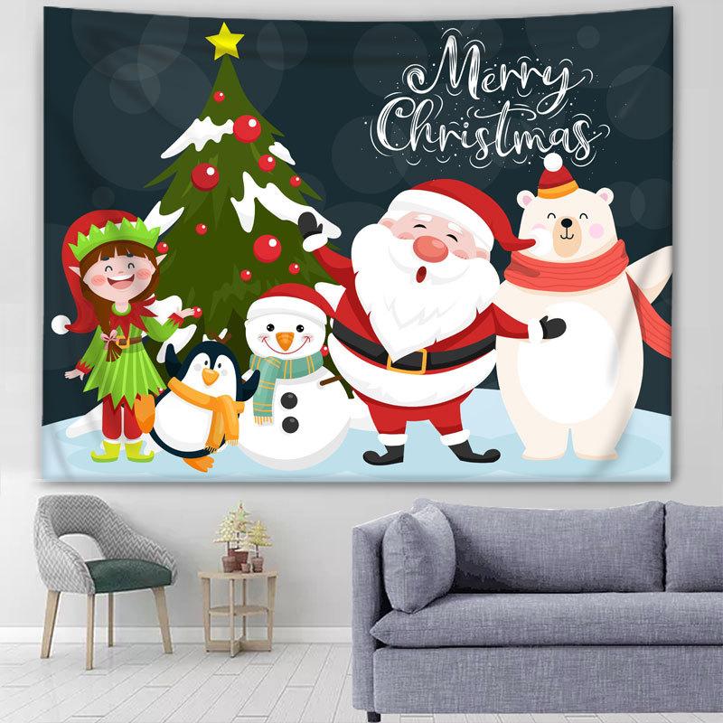 Рождественский фон, ткань, подвесная ткань, прикроватный гобелен для девочек, настенная ткань для общежития, подвесная картина