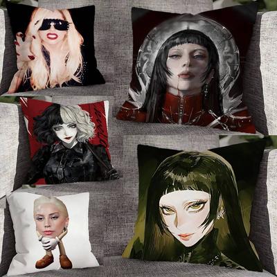 Чехол на декоративную подушку L-Lady G-Gaga Для 30x30см 40x40см 45x45см 50x50см 55x55см Квадратный чехол на диванную подушку
