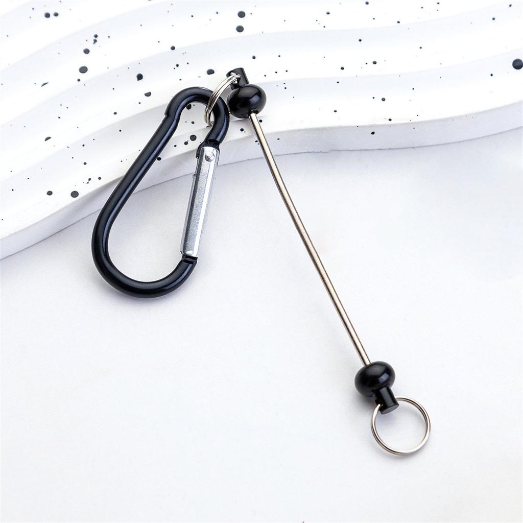 Blank Beadable Keychain Bars DIY Bead Keychain Bar Charms Practical Metal Key Fob Blank for DIY Key Chain Crafts Making